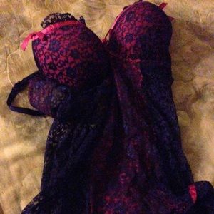 Victorias secret chemise with garter snaps